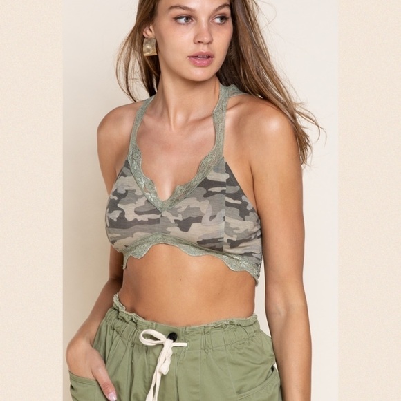 Camouflage Lace Bralette - Picture 1 of 6